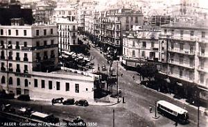 Alger - Carrefour de l'Agha et Rue Richelieu - 1950